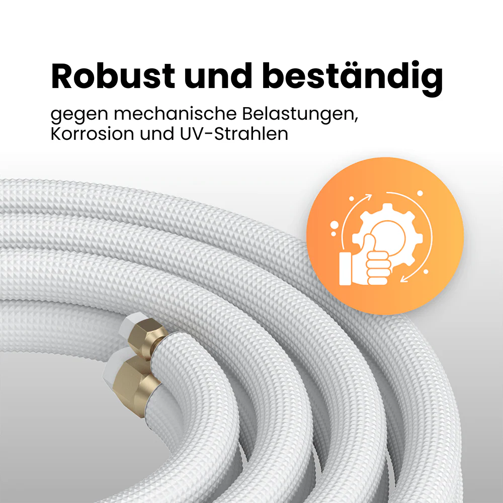 Kältebringer® 1-15m Kältemittelleitung 1/4“ + 1/2" Montage-Set für Split-Klimaanlage (5-adrig) - Image 3