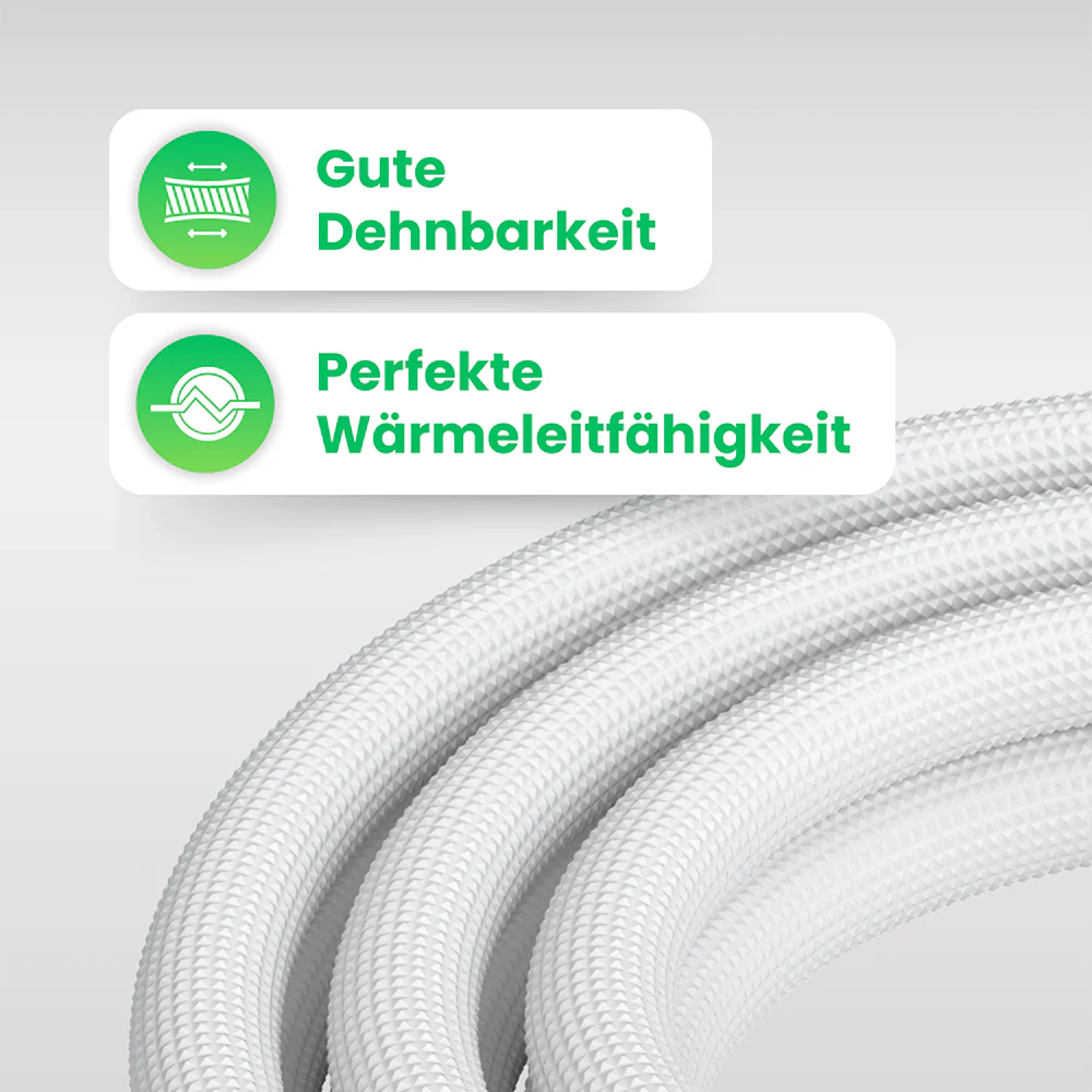 Kältebringer® 1-15m Kältemittelleitung 1/4“ + 1/2" Montage-Set für Split-Klimaanlage (5-adrig) - Image 4