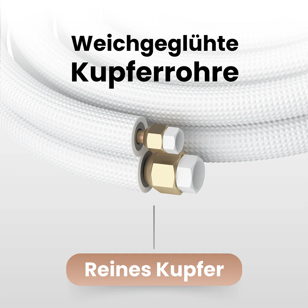 Kältebringer® 1-15m Kältemittelleitung 1/4“ + 1/2" Montage-Set für Split-Klimaanlage (5-adrig) - Image 5