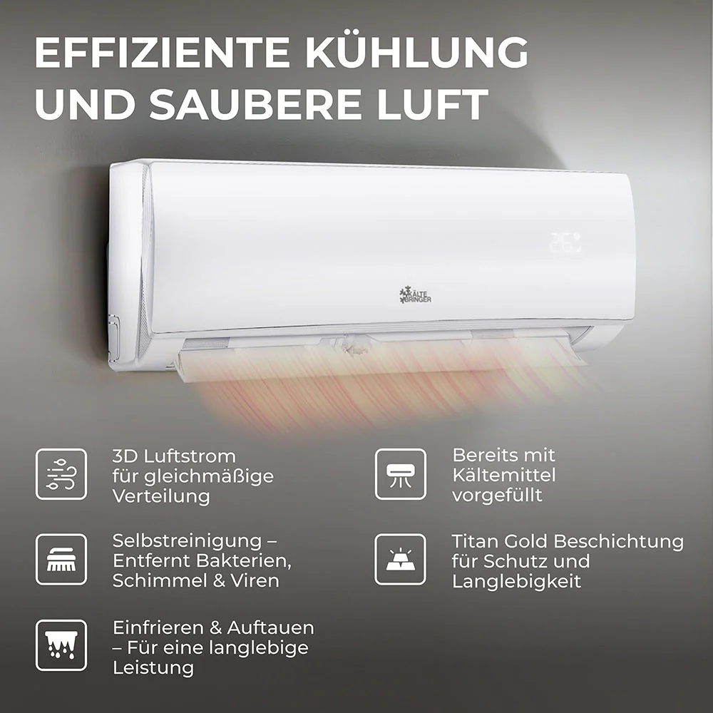 Kältebringer® Multisplit Klimaanlage Duo - 18.000 BTU (5,2kW) - 2 Innengeräte - Image 5